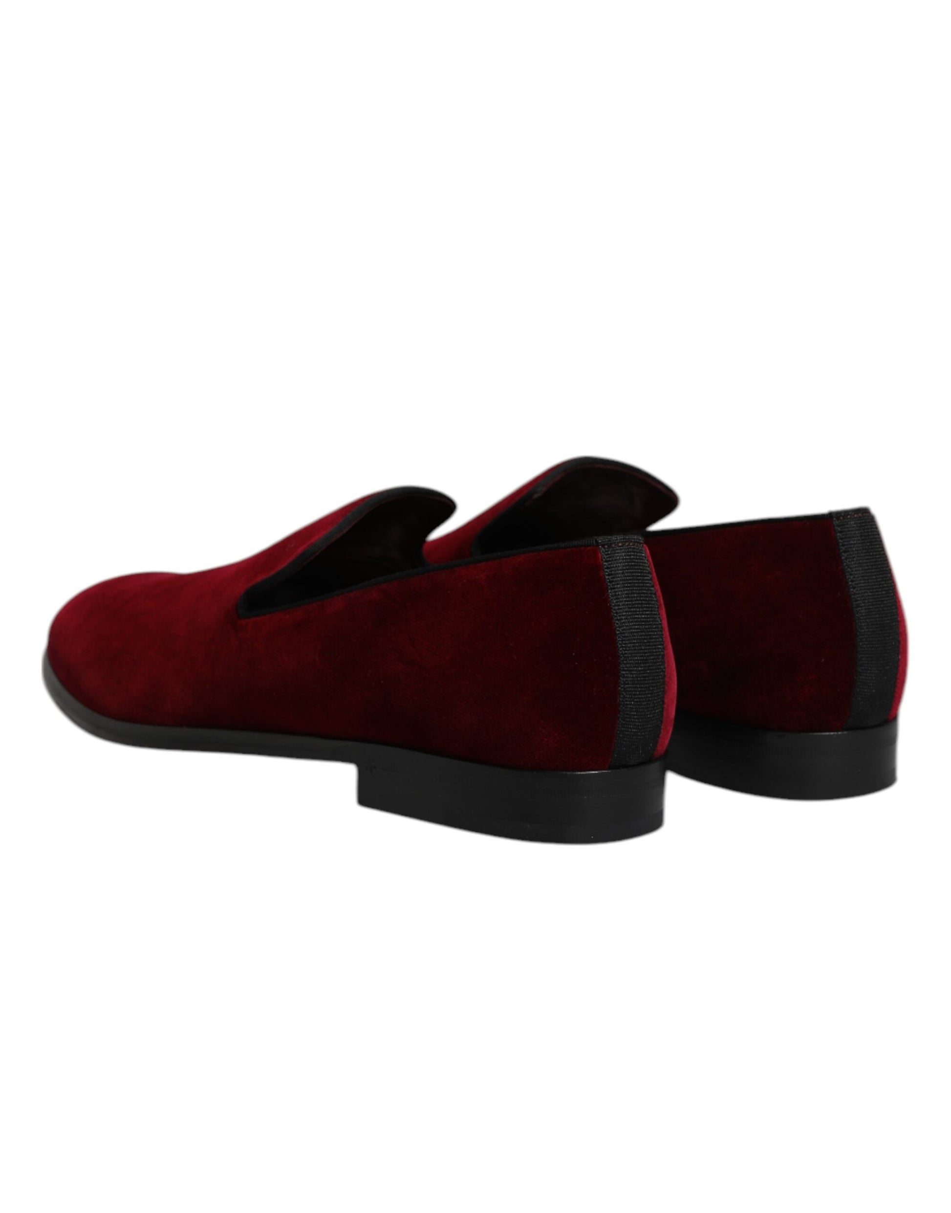 Rote Slipper aus Baumwollsamt, formelle Schuhe