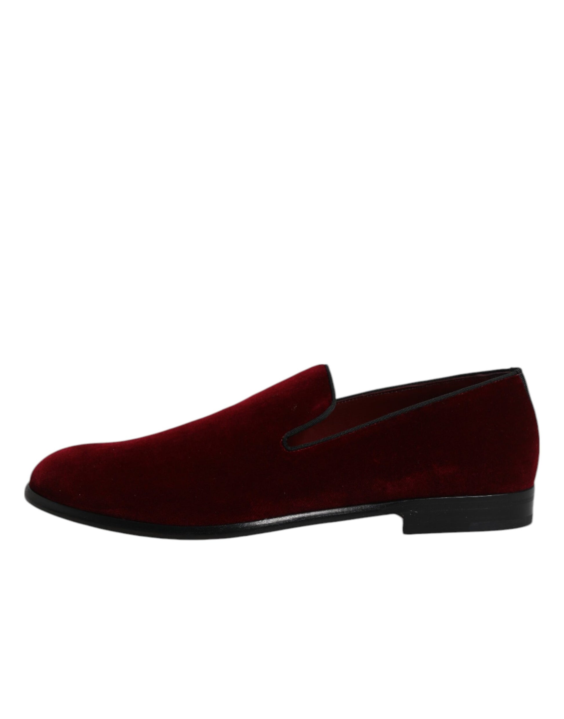 Rote Slipper aus Baumwollsamt, formelle Schuhe