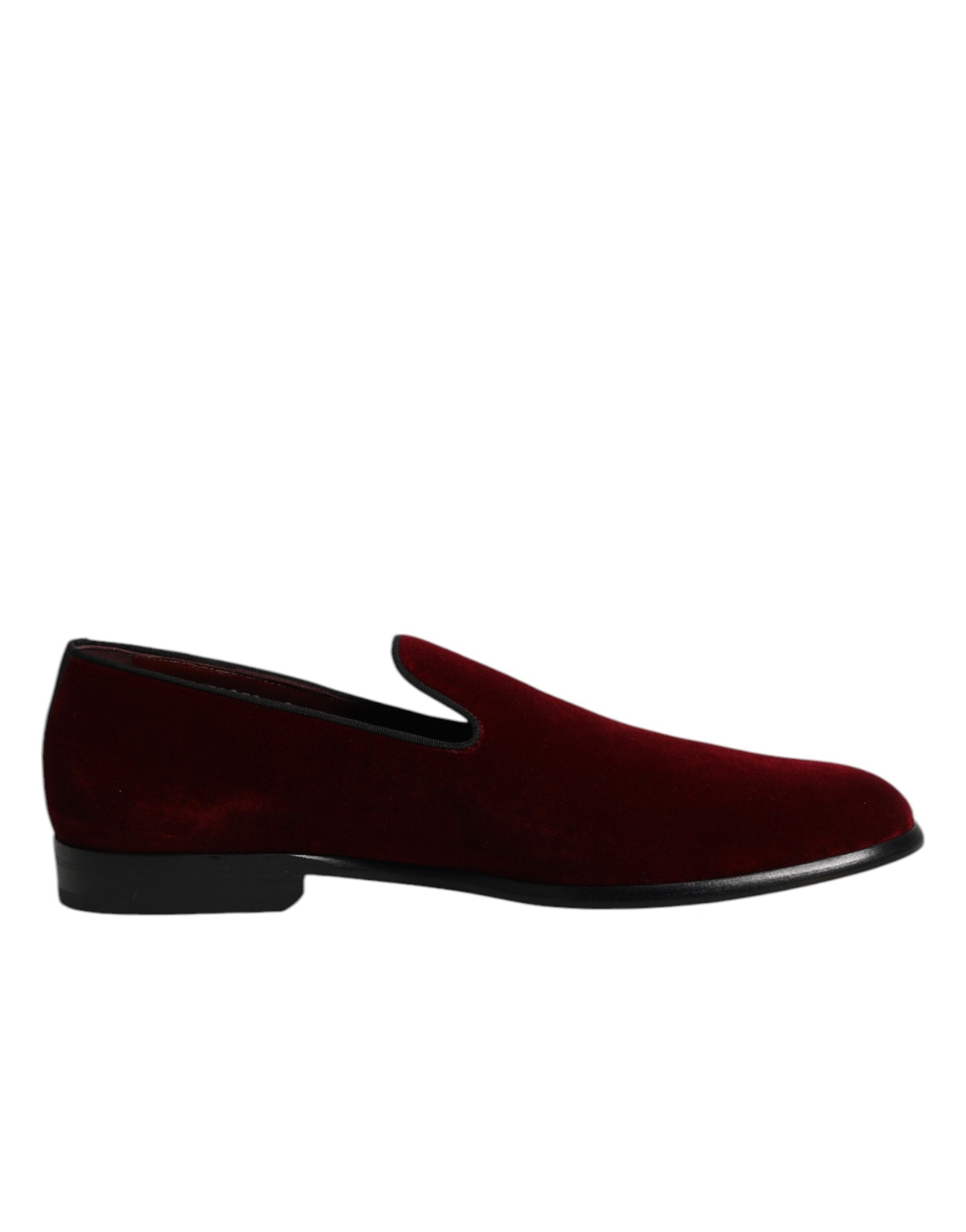 Rote Slipper aus Baumwollsamt, formelle Schuhe