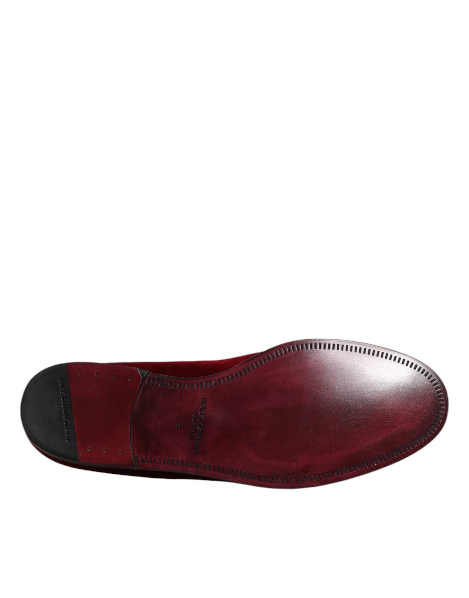 Rote Slipper aus Baumwollsamt, formelle Schuhe