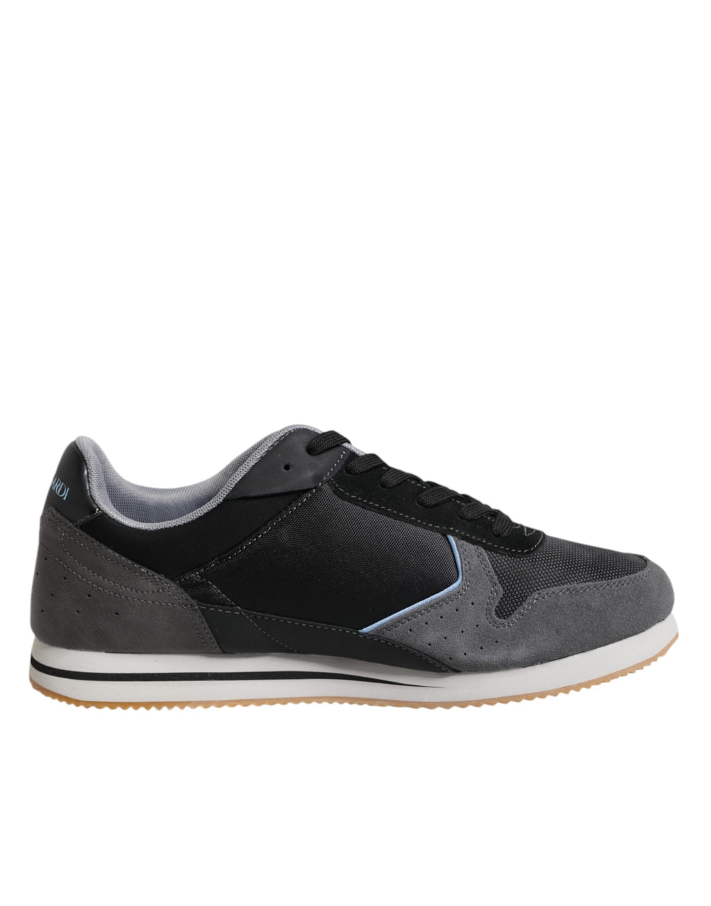 Schwarz-graue Schnürschuhe mit niedrigem Oberteil, lässige Sneakers