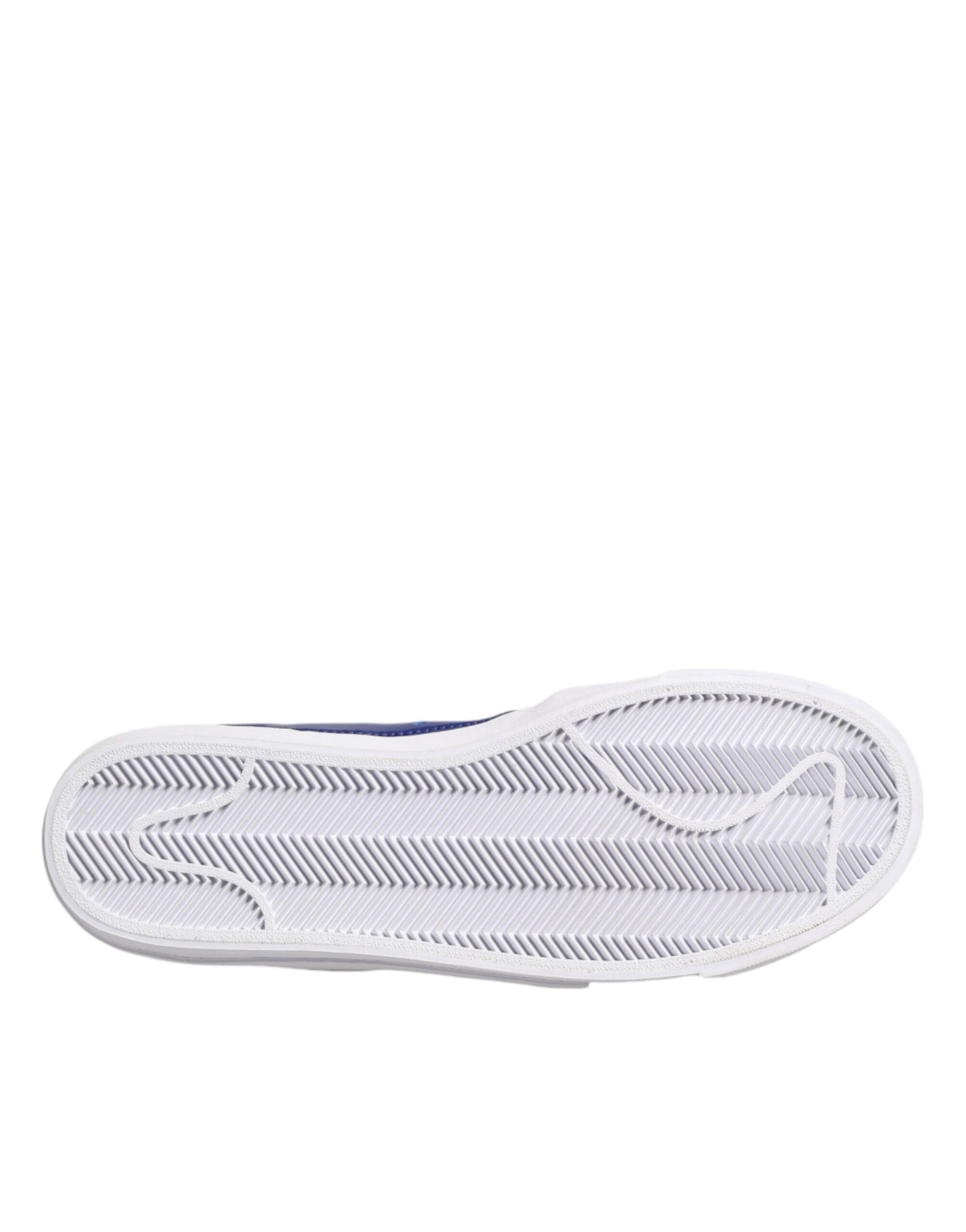 Weiß Blau Schnür Low Top Drop-Type PRM Sneakers Schuhe