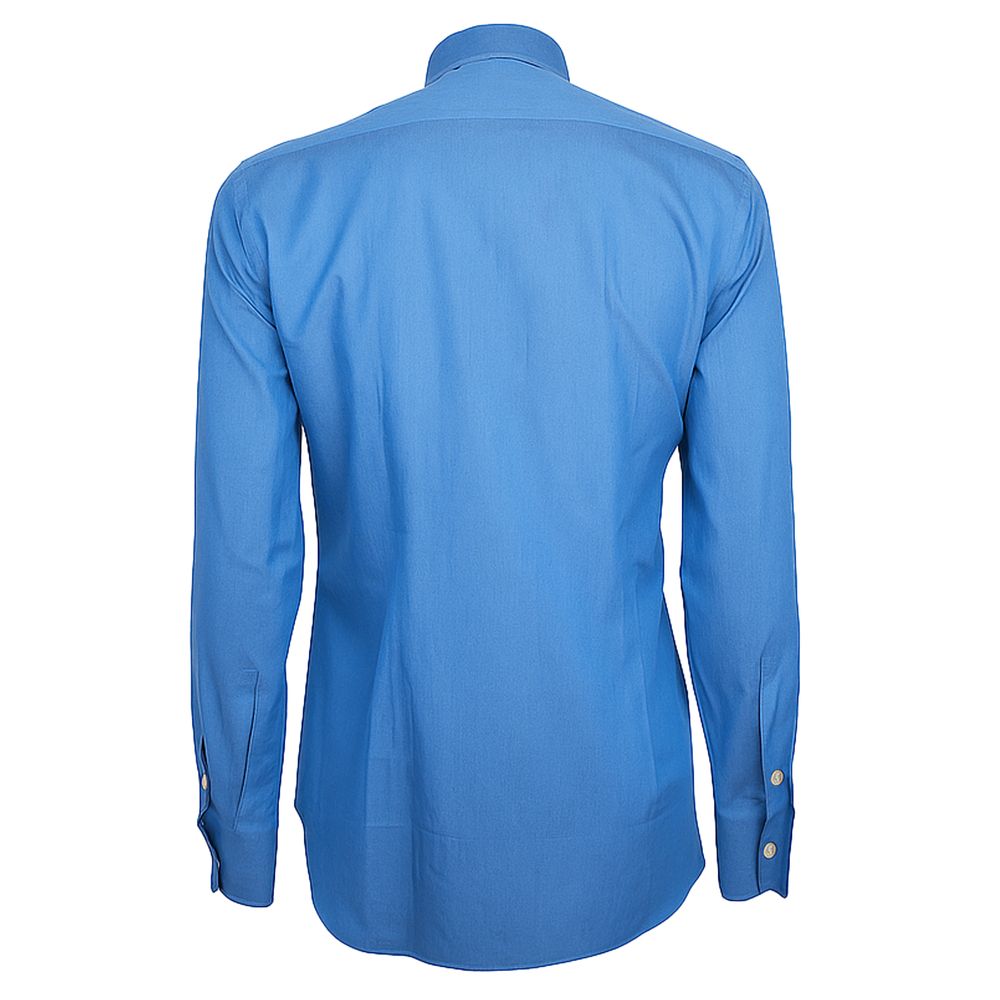 Blaues Herrenhemd aus Baumwolle