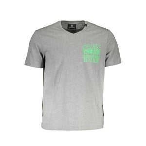 Graues Herren-T-Shirt aus Baumwolle