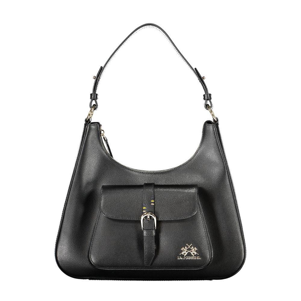 Schwarze Leder Damen Handtasche