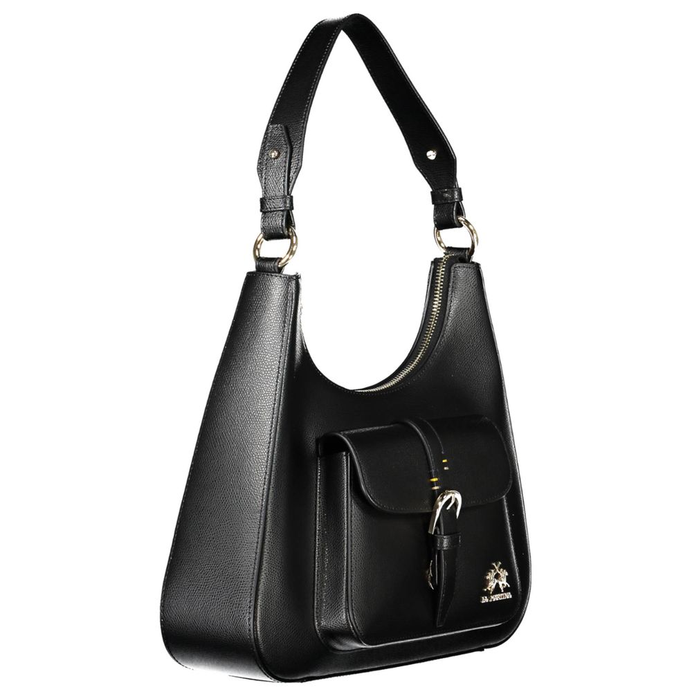 Schwarze Leder Damen Handtasche