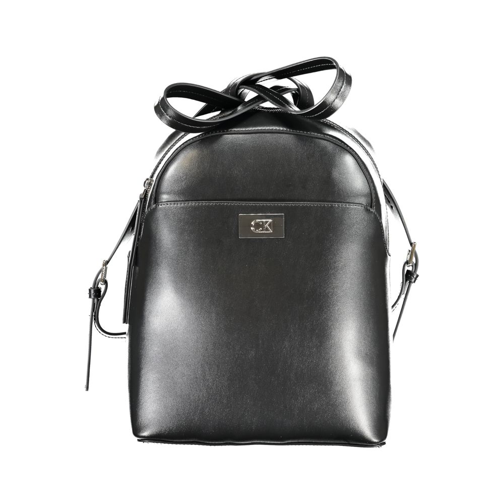 Schwarzer Polyester-Rucksack