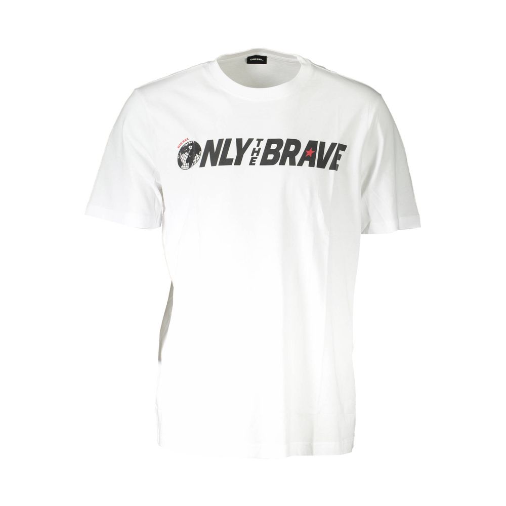 Weißes Herren-T-Shirt aus Baumwolle