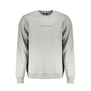 Grauer Baumwollpullover für Herren