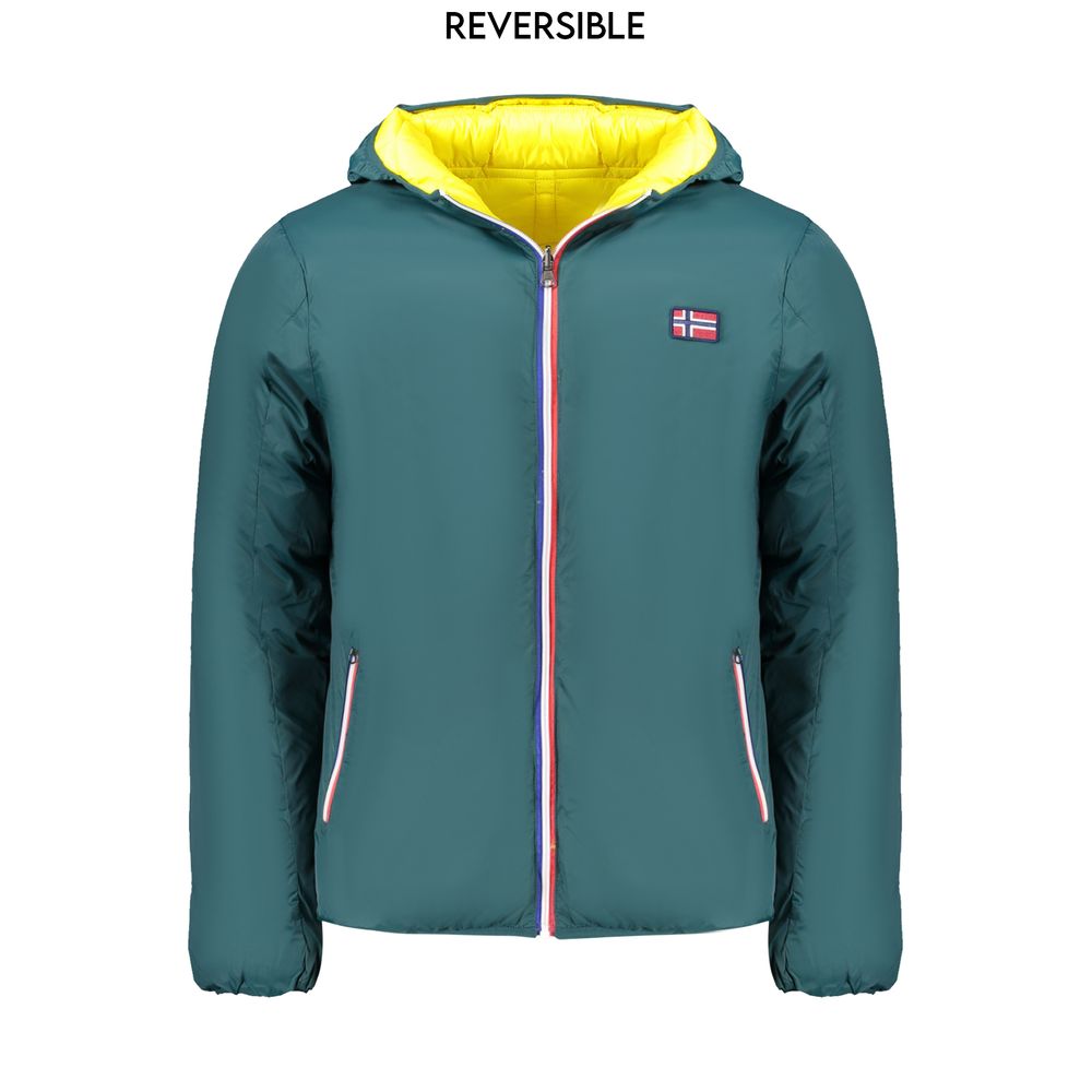 Grüne Polyamid-Herrenjacke