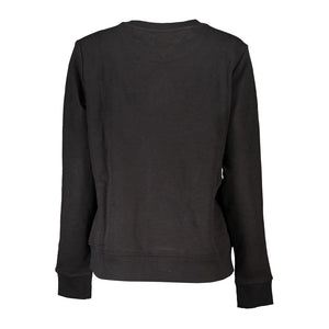 Schwarzer Baumwollpullover für Damen