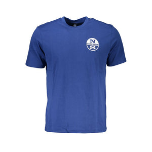 Blaues Baumwoll-T-Shirt