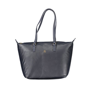 Blaue Polyester-Handtasche
