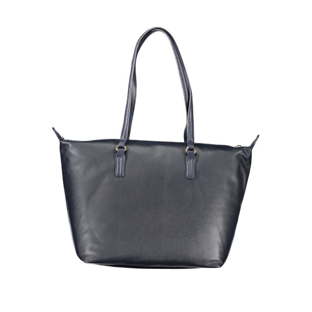 Blaue Polyester-Handtasche
