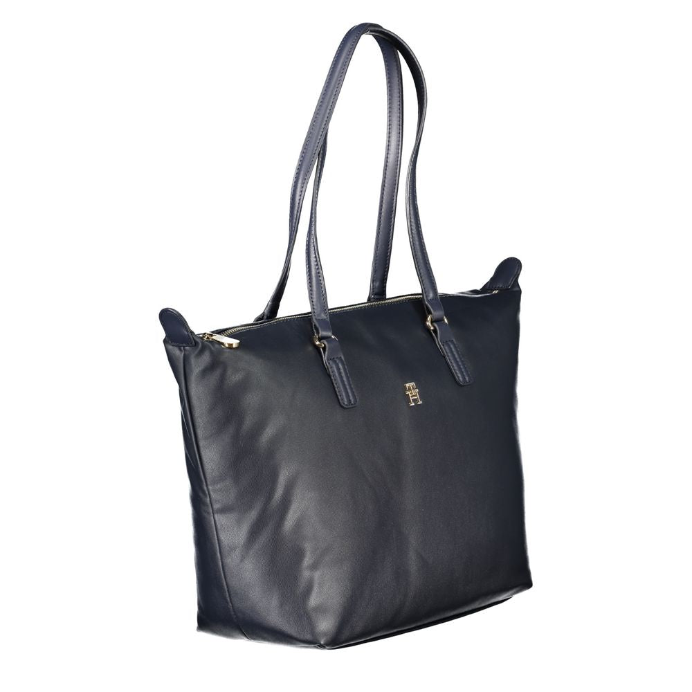 Blaue Polyester-Handtasche