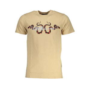 Beiges Baumwoll-T-Shirt