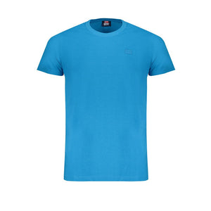 Blaues Baumwoll-T-Shirt