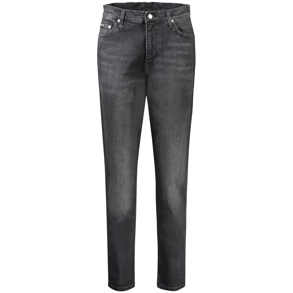 Schwarze Damenjeans aus Baumwolle