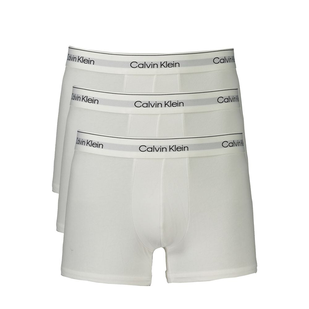 Weiße Herren-Boxershorts aus Baumwolle