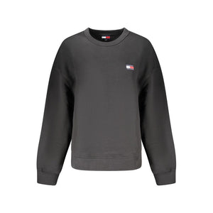 Schwarzer Baumwollpullover für Damen