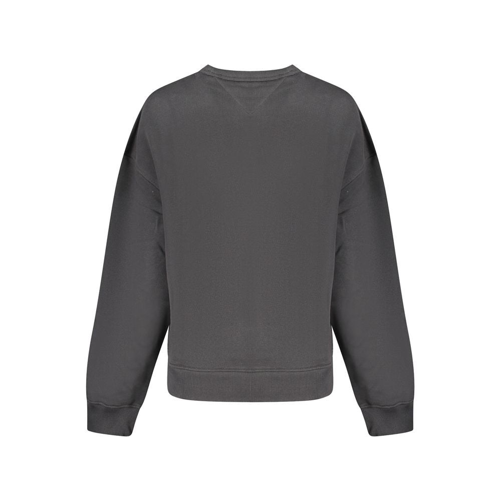 Schwarzer Baumwollpullover für Damen