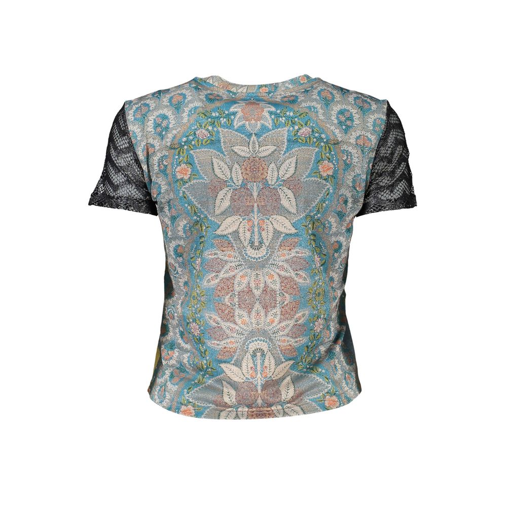 Blaues Polyester-T-Shirt für Damen