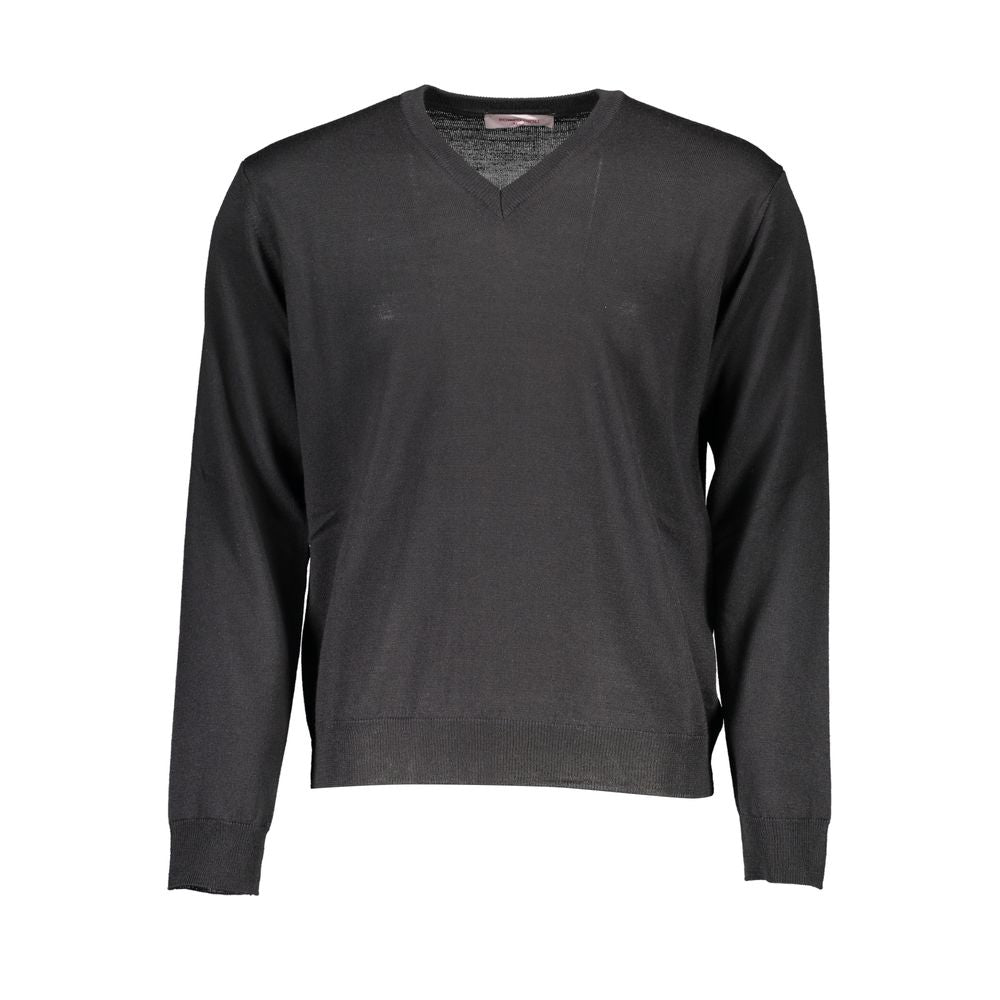 Schwarzer Wollpullover für Herren