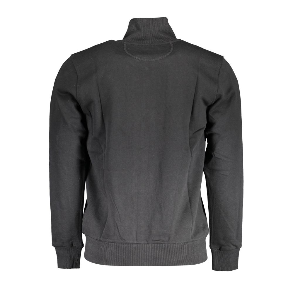 Schwarzer Baumwollpullover für Herren