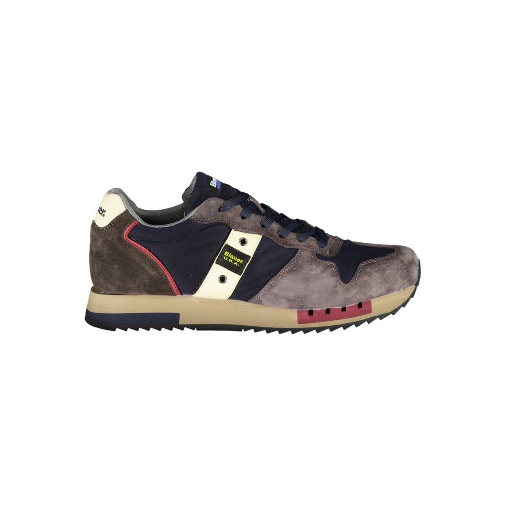 Elegante blaue Designer-Sneaker mit Kontrastakzenten