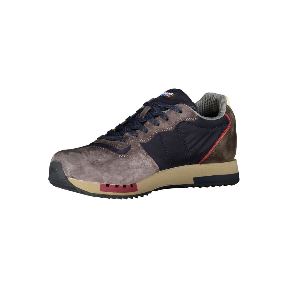 Elegante blaue Designer-Sneaker mit Kontrastakzenten