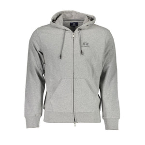 Brown Cotton Men Sweater Hoodie
