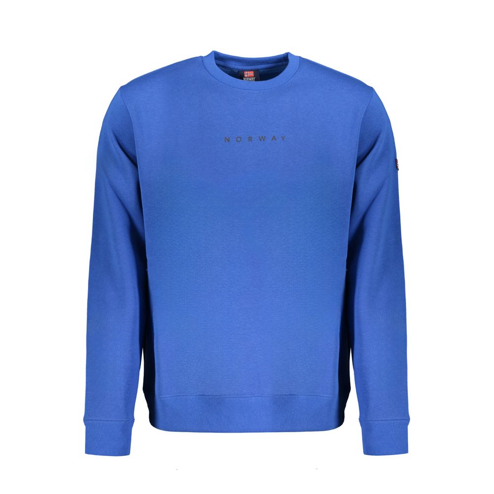 Blauer Baumwollpullover für Herren