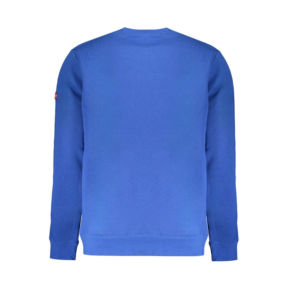 Blauer Baumwollpullover für Herren