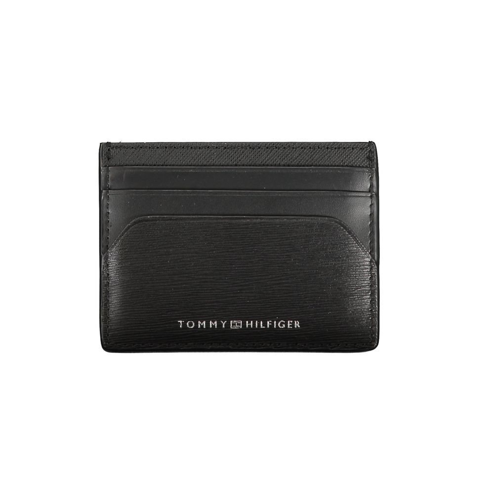 Schwarze Lederbrieftasche