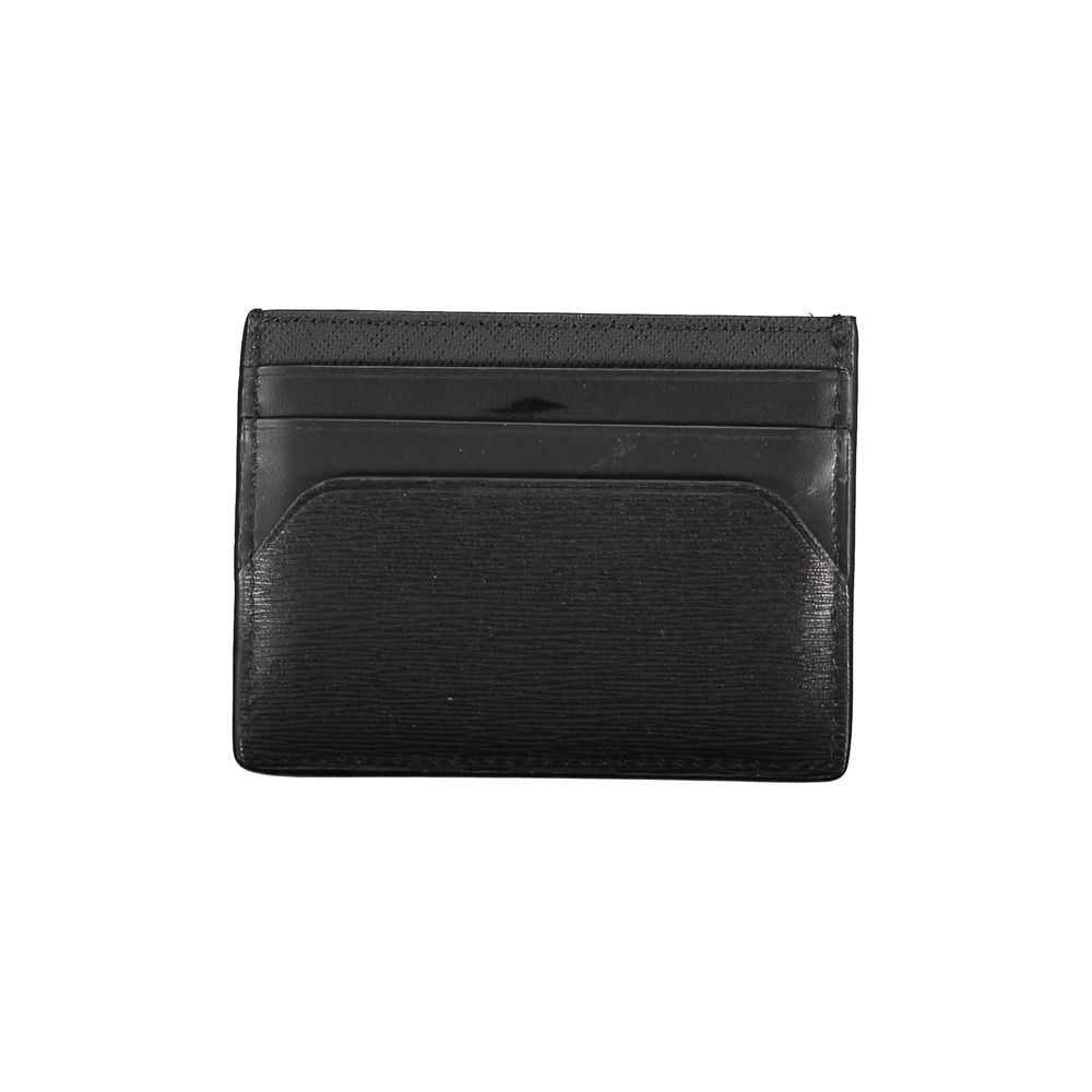 Schwarze Lederbrieftasche