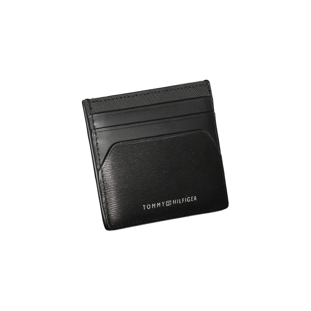 Schwarze Lederbrieftasche