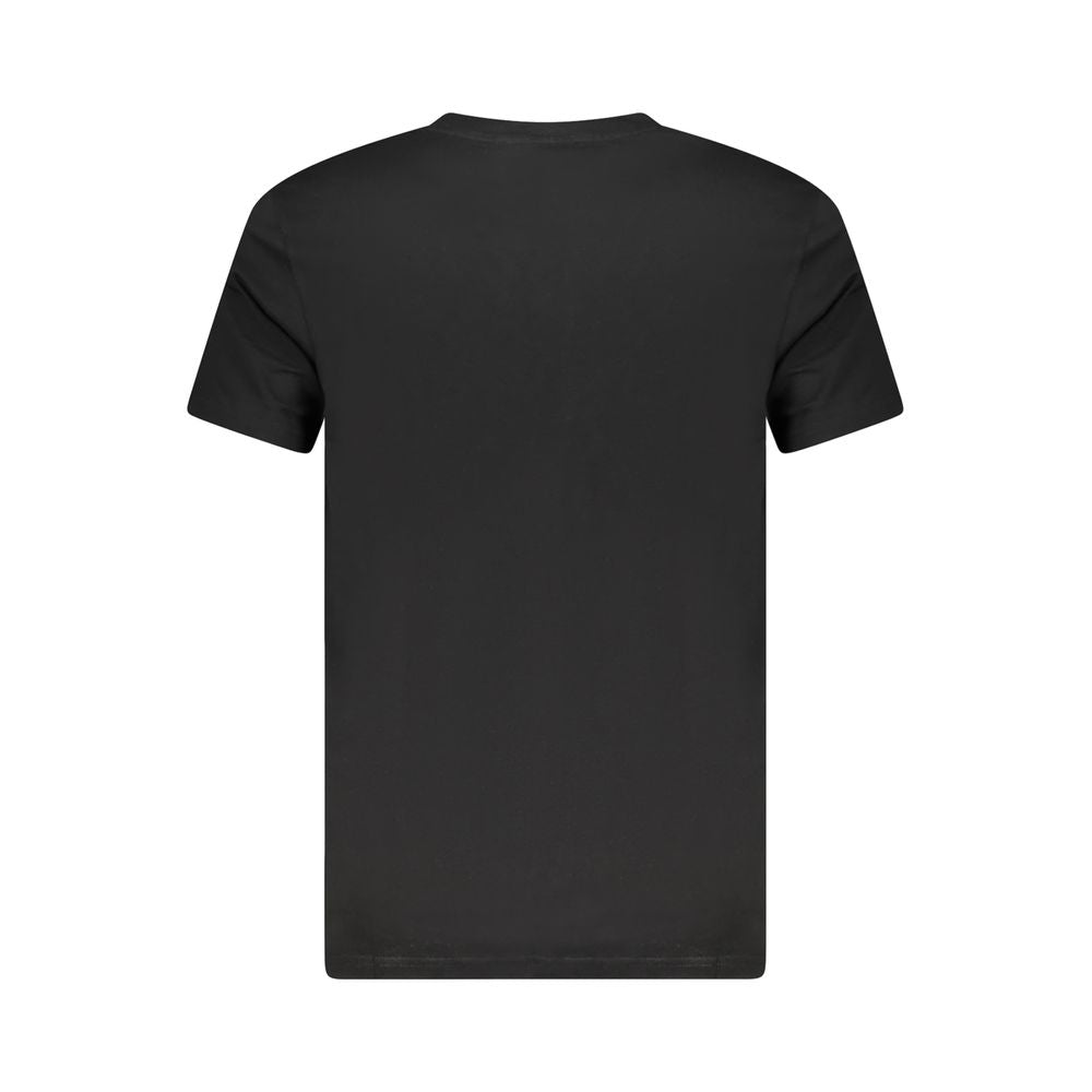 Schwarzes Herren-T-Shirt aus Baumwolle