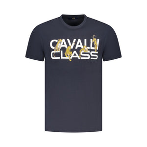 Blaues Herren-T-Shirt aus Baumwolle