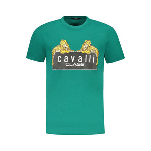 Grünes Herren-T-Shirt aus Baumwolle