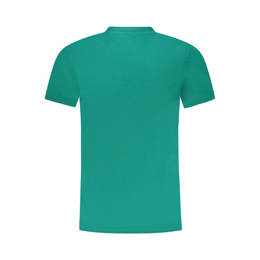 Grünes Herren-T-Shirt aus Baumwolle
