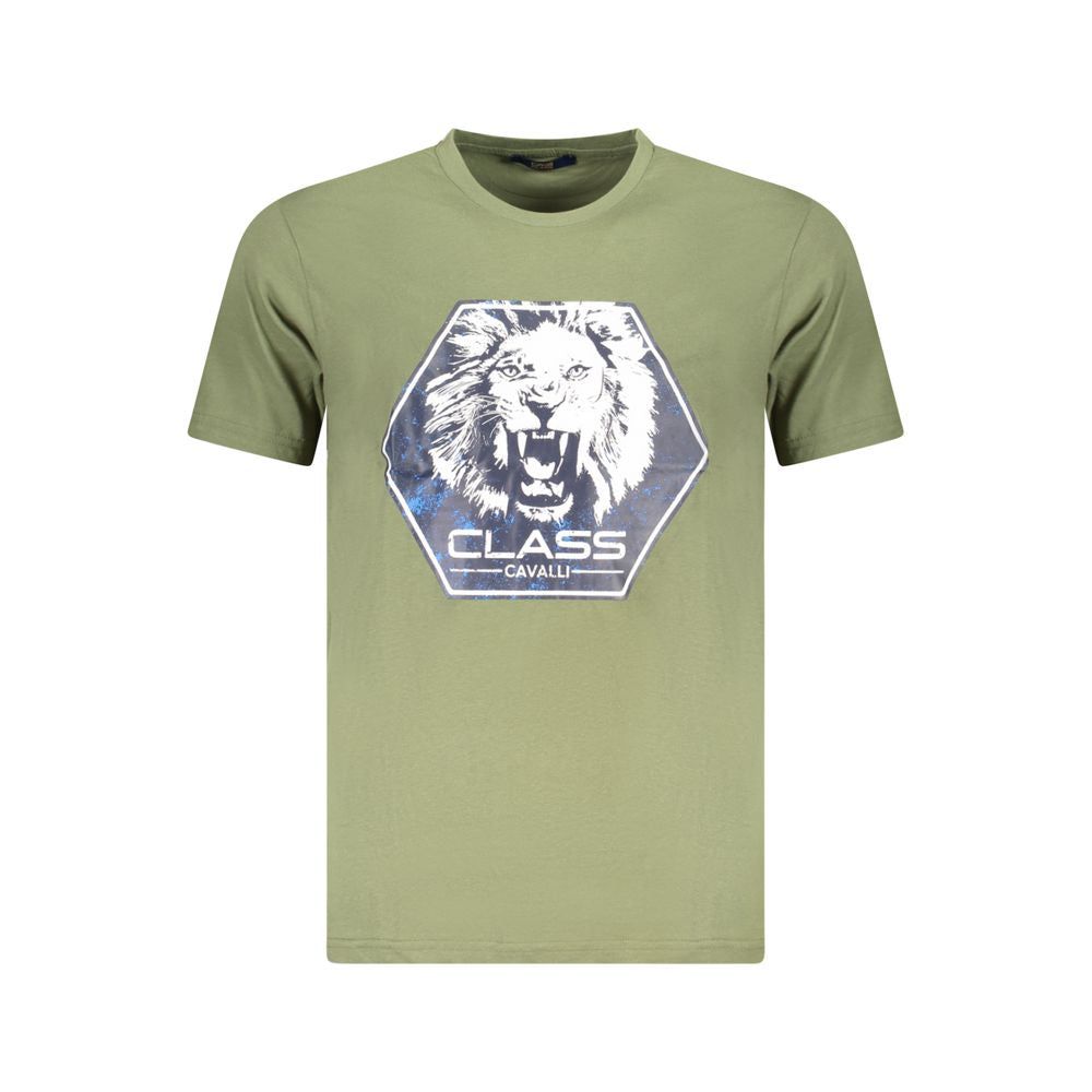 Grünes Herren-T-Shirt aus Baumwolle