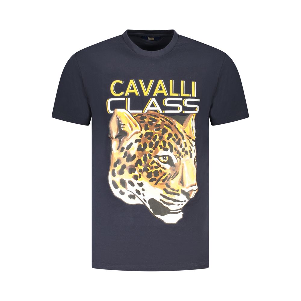 Blaues Herren-T-Shirt aus Baumwolle