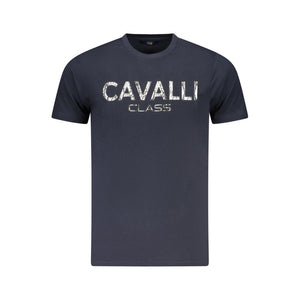 Blaues Herren-T-Shirt aus Baumwolle