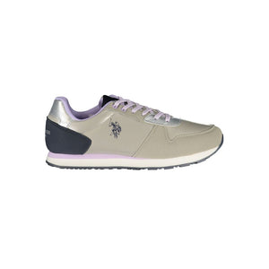 Silberne Polyester-Damen-Sneaker