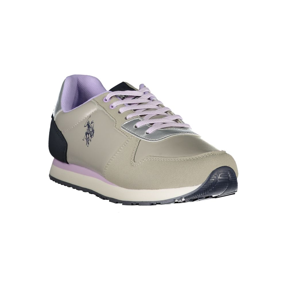 Silberne Polyester-Damen-Sneaker
