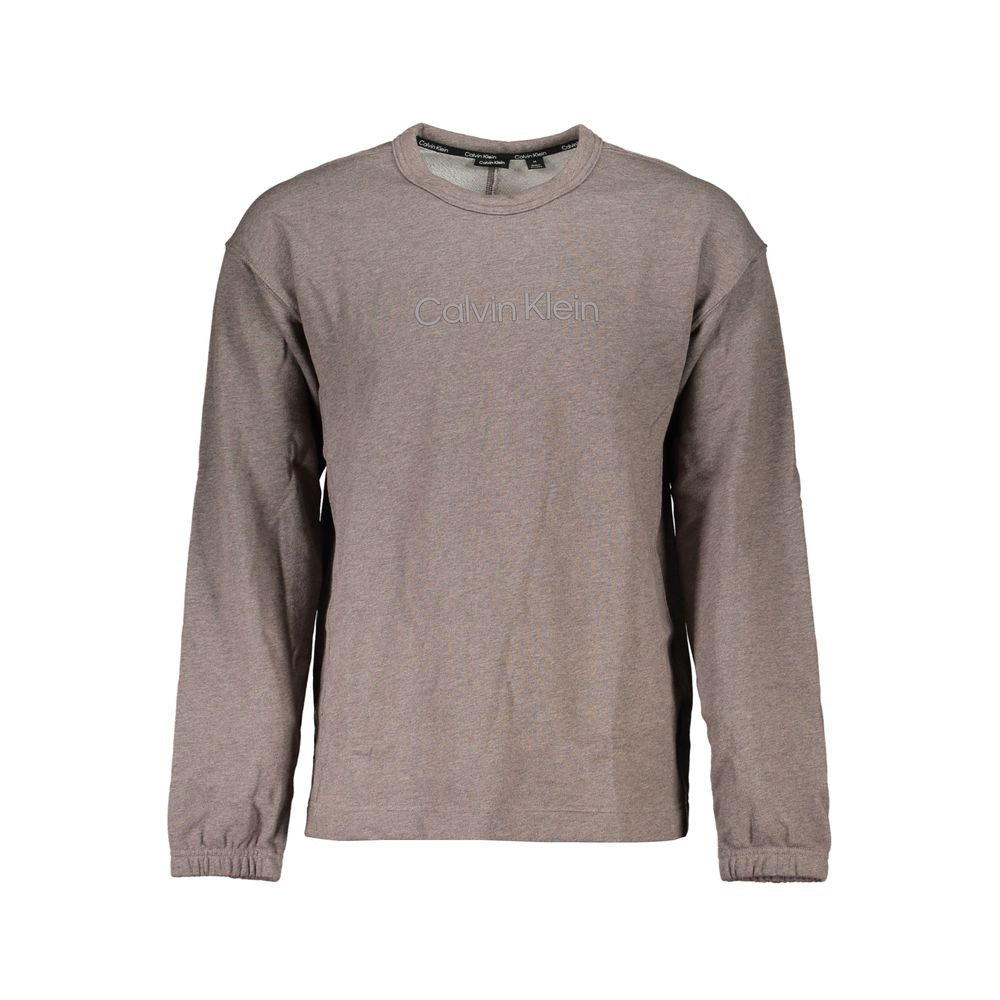 Schickes braunes Sweatshirt mit gebürstetem Logo