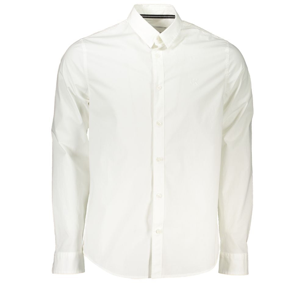 Elegantes Slim Fit Langarmhemd in Weiß