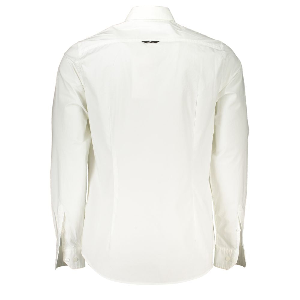 Elegantes Slim Fit Langarmhemd in Weiß