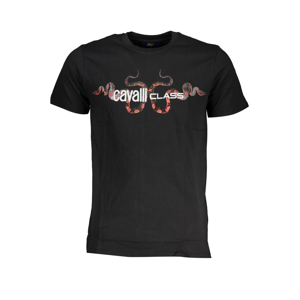 Schwarzes Baumwoll-T-Shirt