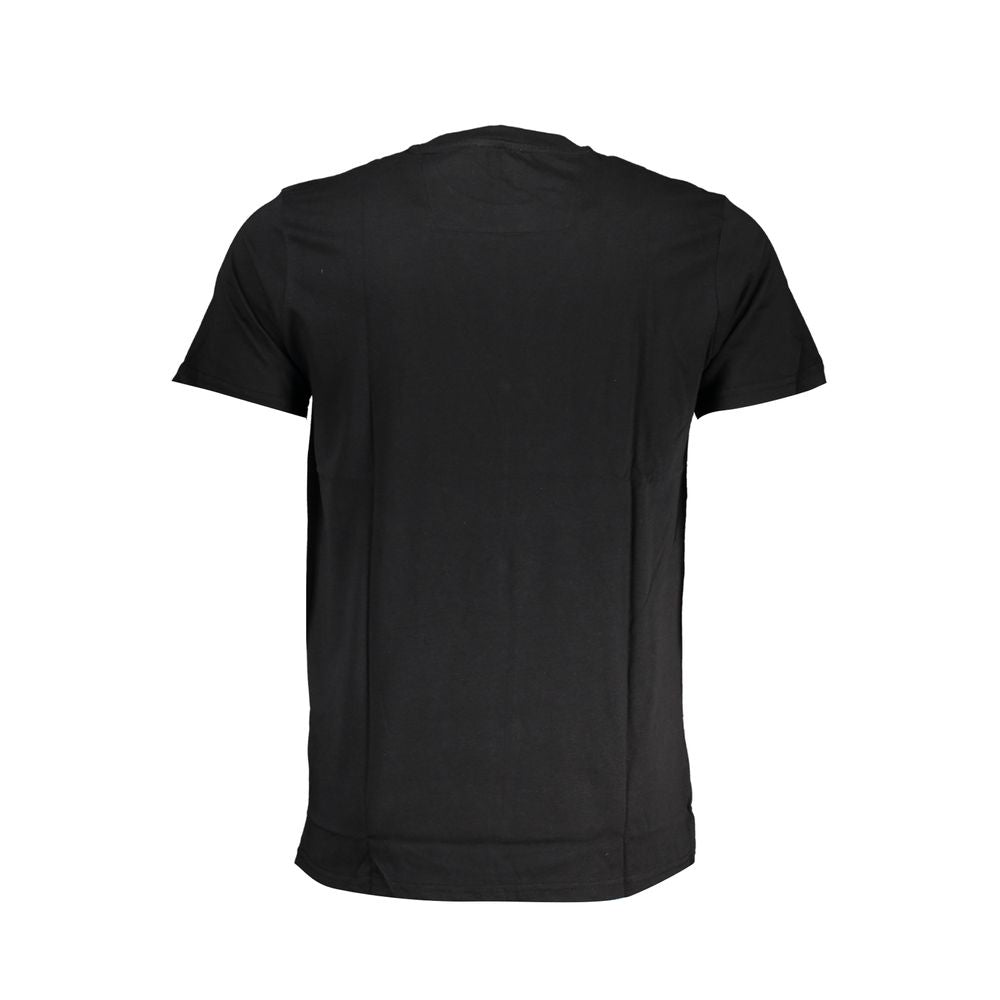 Schwarzes Baumwoll-T-Shirt